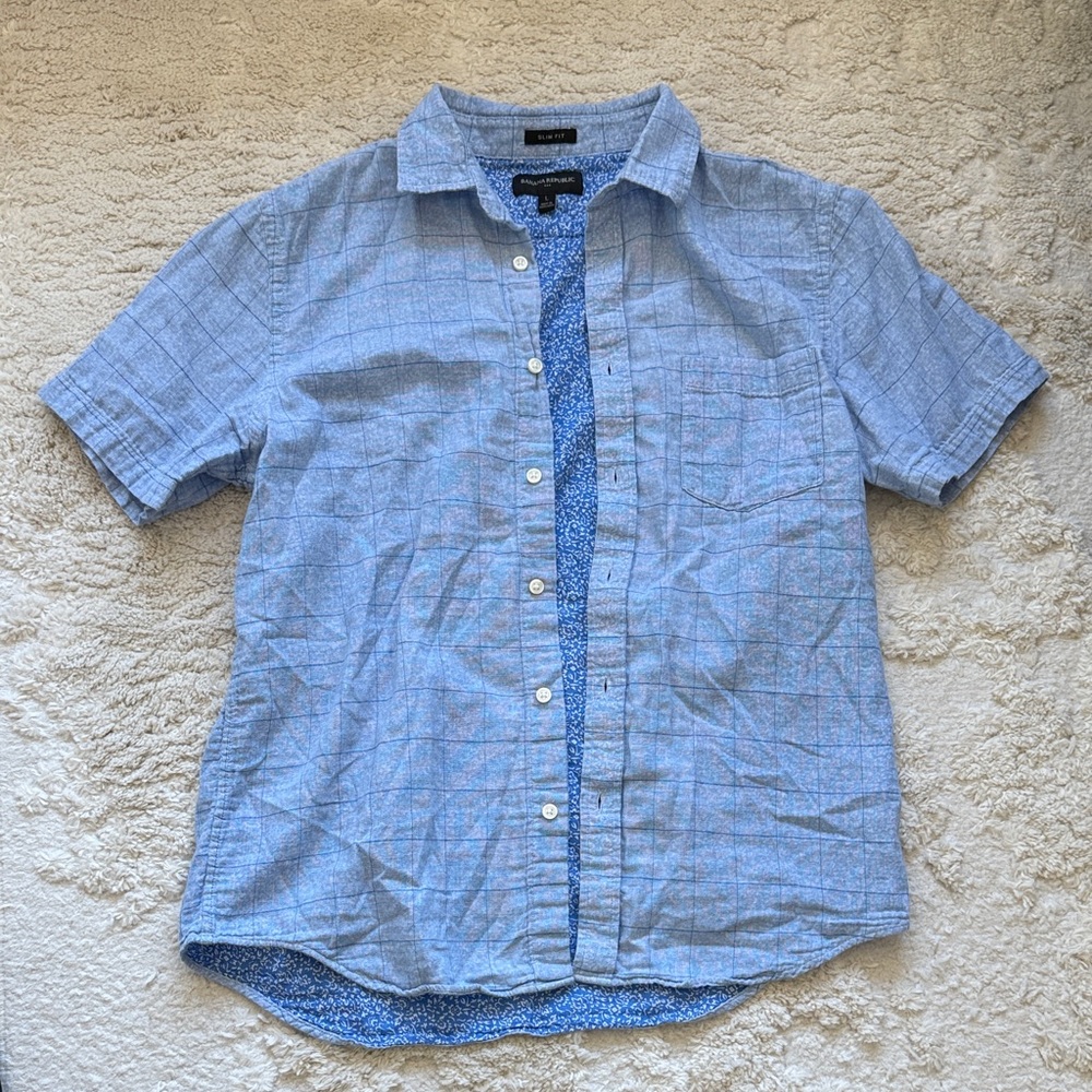 Banana Republic Blue Short Sleeve Shirt